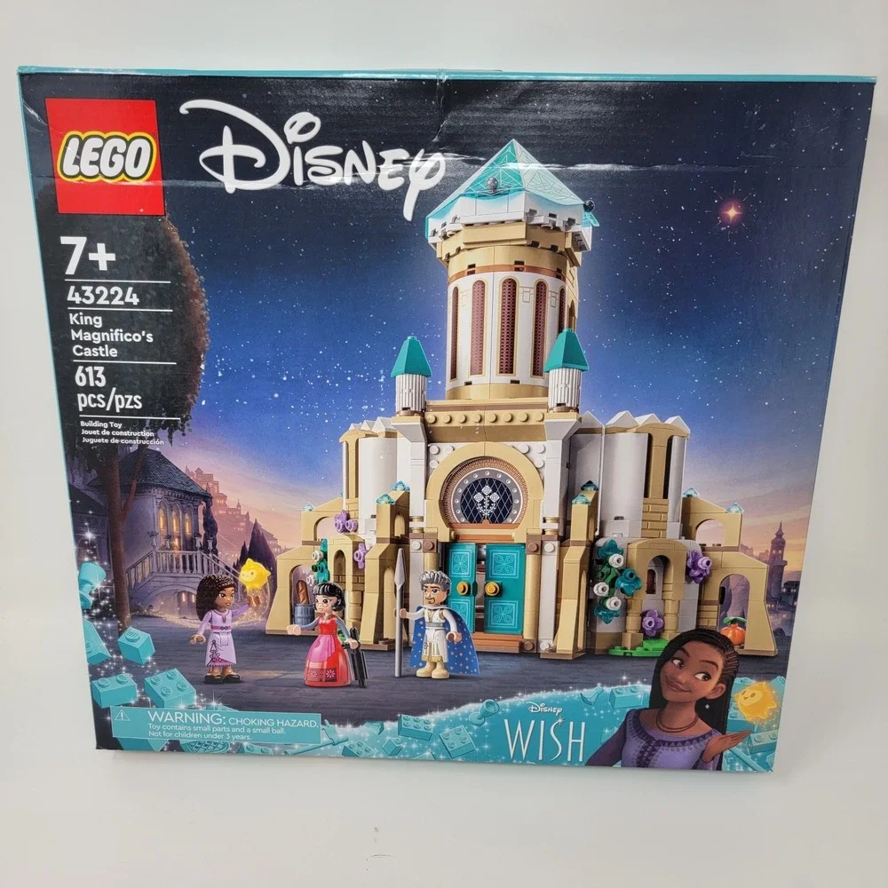 New LEGO 43224 Disney Wish King Magnifico's Castle Building Toy Set - 613 pieces